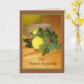 "Boutonniere" sympathiekaart met enveloppe Kaart (Gele Bloem)