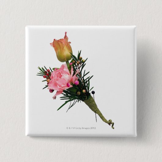 Boutonniere Vierkante Button 5,1 Cm (Voorkant)
