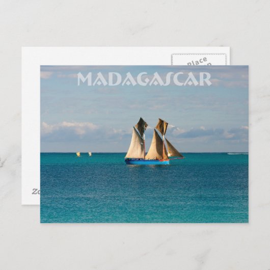 Boutre à Madagascar Briefkaart (Voorkant / Achterkant)