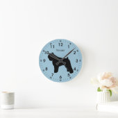 Bouvier des Flanders Dog Silhouette gepersonalisee Ronde Klok (Huis)