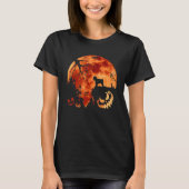 Bouvier des Flandre en Moon Halloween kostuum Pum T-shirt (Voorkant)