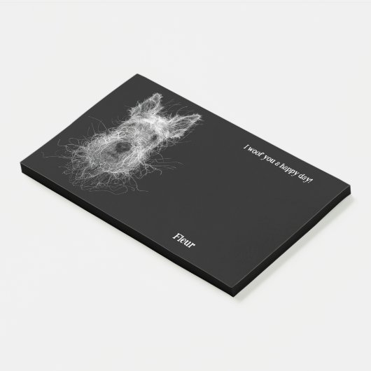 Bouvier des Flandres Abstracte Kunst Hondennaam Post-it® Notes (Schuin)