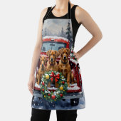 Bouvier des Flandres Christmas Red Truck Holiday Schort (Insitu)