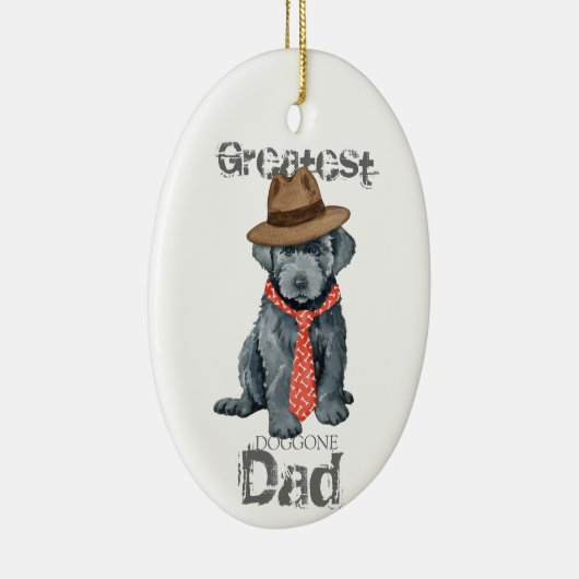 Bouvier des Flandres Dad Ceramic Ornament (Rechts)