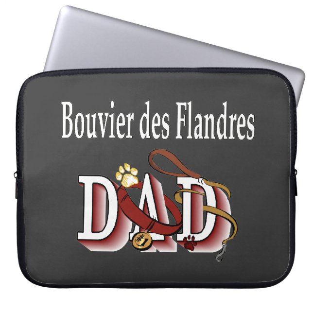 Bouvier des Flandres Dad Laptop Sleeve (Voorkant)