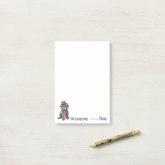 Bouvier des Flandres Dad Post-it Notes (Op bureau)