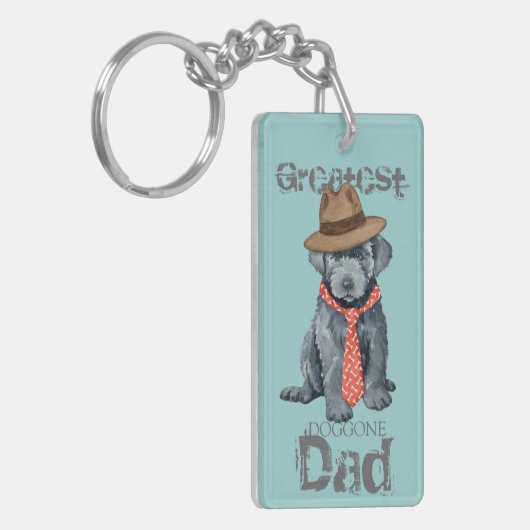 Bouvier des Flandres Dad Sleutelhanger (Voorkant Links)