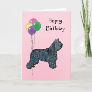 Bouvier des Flandres, de Ballons van de Verjaardag Kaart
