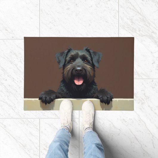 Bouvier des Flandres deurmat kunst (Binnen)