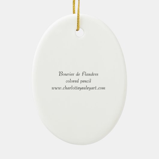 Bouvier des Flandres Dog Art Ornament (Achterkant)