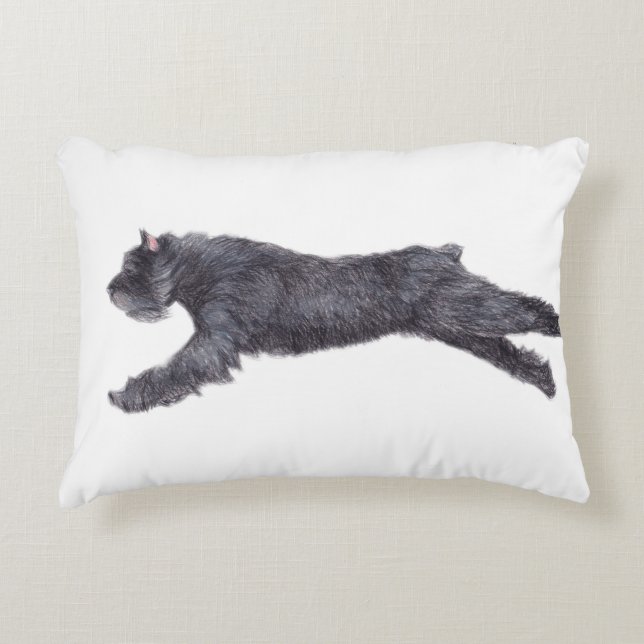 Bouvier des Flandres Dog Art Pillow Accent Kussen (Voorkant)