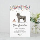 Bouvier des Flandres Dog Birthday Invitation (Staand voorkant)