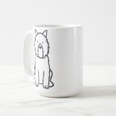 Bouvier des Flandres Dog Cartoon Koffiemok (Voorkant links)