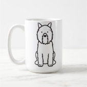 Bouvier des Flandres Dog Cartoon Koffiemok (Links)