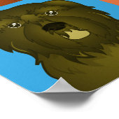 Bouvier des Flandres Dog Cartoon Pop-Art Poster (Hoek)