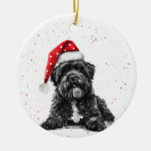 Bouvier des Flandres Dog Christmas Personalized Keramisch Ornament (Voorkant)