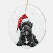 Bouvier des Flandres Dog Christmas Personalized Keramisch Ornament (Links)