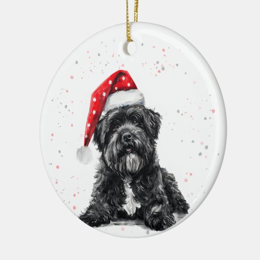 Bouvier des Flandres Dog Christmas Personalized Keramisch Ornament (Links)