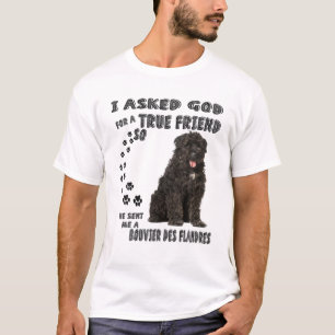 Bouvier Des Flandres Dog Mam Dad Print, Flanders C T-shirt