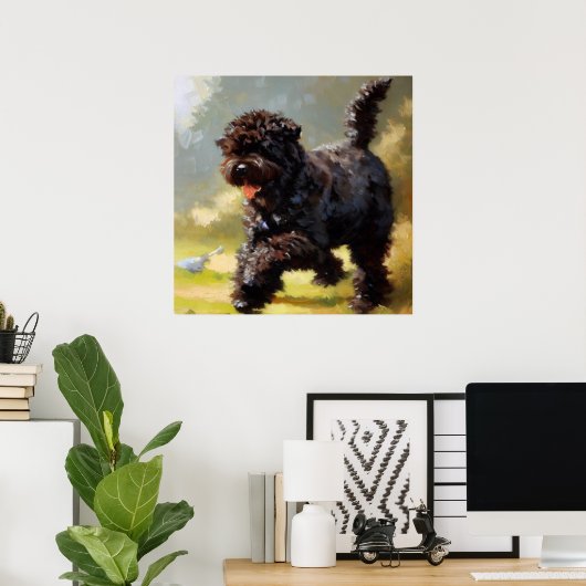 Bouvier des Flandres Dog Poster (Thuiskantoor)