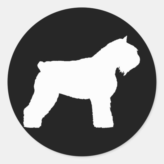 Bouvier des Flandres Dog Ronde Sticker (Voorkant)