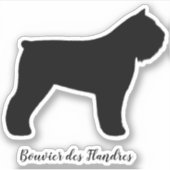 Bouvier des Flandres Dog Silhouette Cool Canine Sticker (Voorkant)