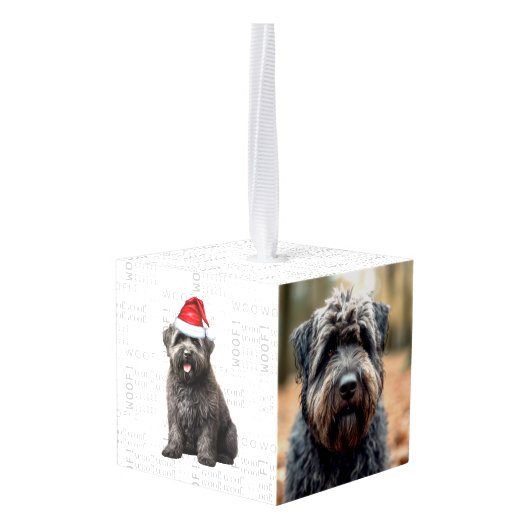 Bouvier des Flandres Dog Two Photo Holiday Decoratie (Achter hoekig)