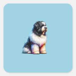 Bouvier des Flandres Dog Vierkante Sticker