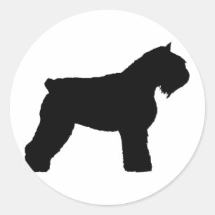 Bouvier des Flandres Dog (zwart) Ronde Sticker