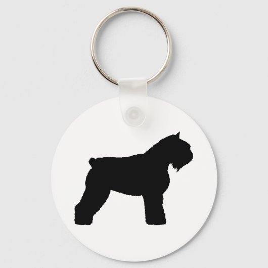 Bouvier des Flandres Dog (zwart) Sleutelhanger (Voorkant)