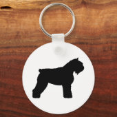 Bouvier des Flandres Dog (zwart) Sleutelhanger (Voorkant)