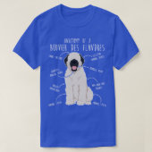 Bouvier des Flandres Fawn Cream Hond Anatomie T-shirt (Design voorkant)