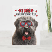 Bouvier des Flandres Gemaakt voor Loving You Valen Feestdagen Kaart (Voorkant)