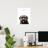 Bouvier des Flandres gepersonaliseerde print (Thuiskantoor)