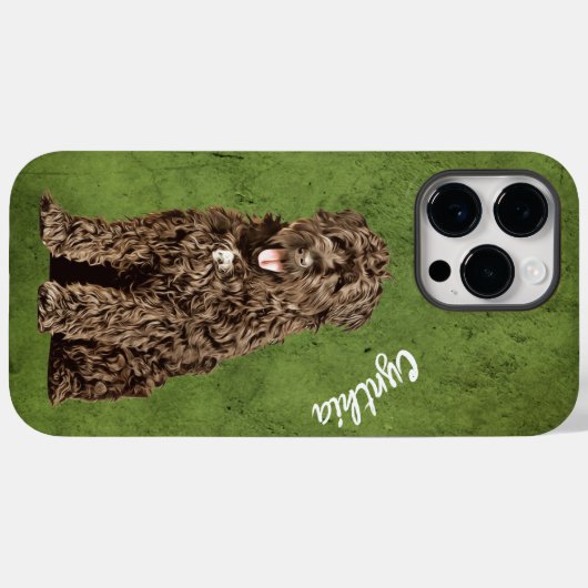 Bouvier des Flandres Grunge Case-Mate iPhone Case (Achterkant (horizontaal))