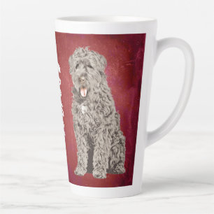 Bouvier des Flandres Grunge Latte Mok