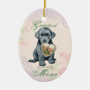 Bouvier des Flandres Heart Ma Ceramic Ornament