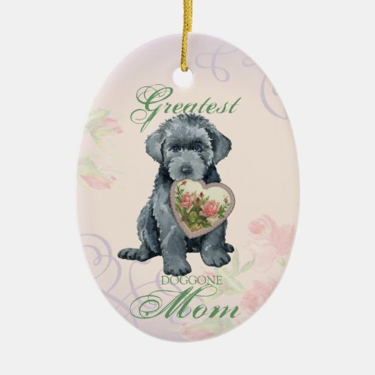 Bouvier des Flandres Heart Ma Ceramic Ornament (Voorkant)