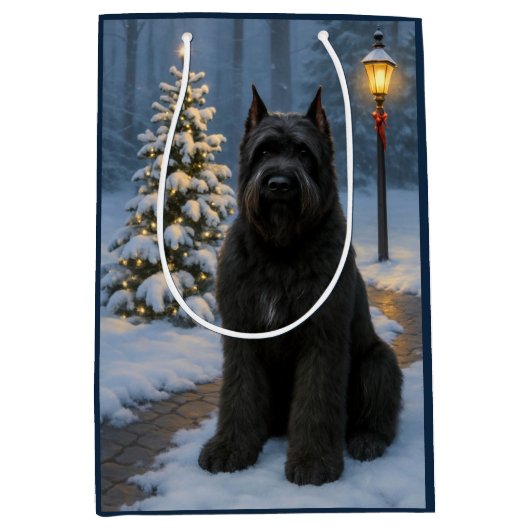 Bouvier des Flandres Holiday  Medium Cadeauzakje (Voorkant)