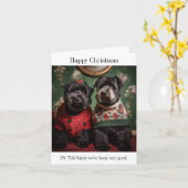 Bouvier des Flandres Honden in Kersttruien Kaart (Gele Bloem)