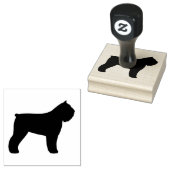 Bouvier des Flandres Hondenras Silhouet Rubberstempel (Gestempeld)