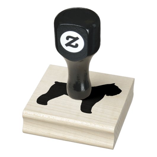 Bouvier des Flandres Hondenras Silhouet Rubberstempel (Stempel)