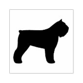 Bouvier des Flandres Hondenras Silhouet Rubberstempel (Afrduk)