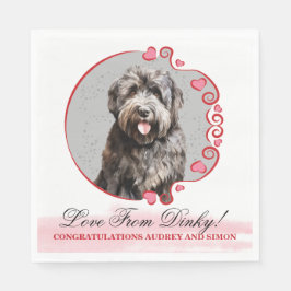 Bouvier des Flandres Huwelijksservetten Met Foto Servet