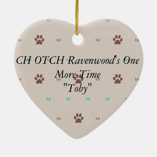 Bouvier des Flandres Keramisch Ornament (Achterkant)