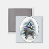 Bouvier des Flandres kerstcadeaus Magneet (Voorkant / Achterkant)