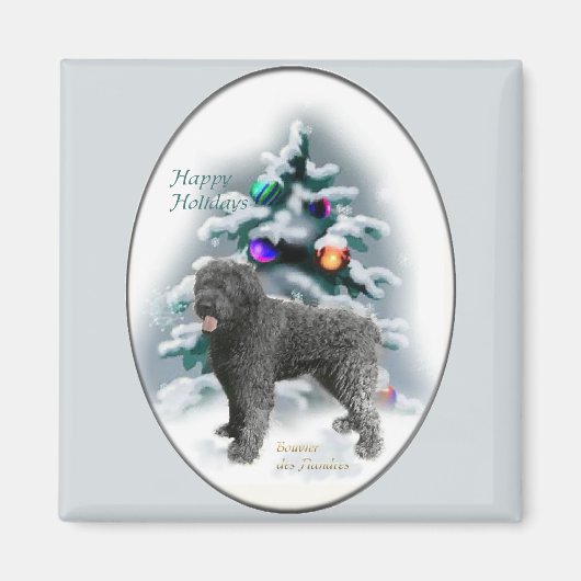 Bouvier des Flandres kerstcadeaus Magneet (Voorkant)