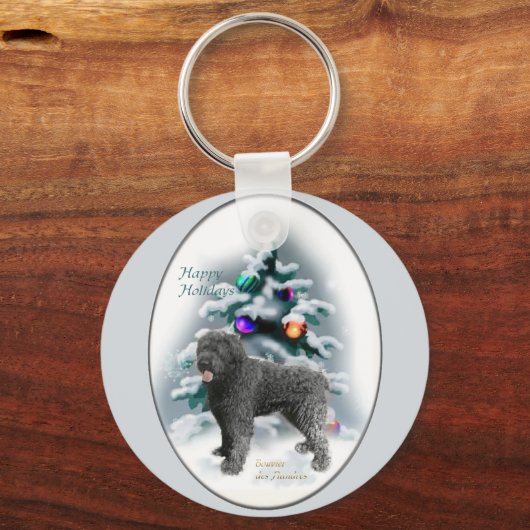 Bouvier des Flandres kerstcadeaus Sleutelhanger (Voorkant)