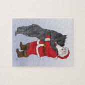 Bouvier des Flandres Kerstgroet Legpuzzel (Horizontaal)
