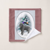 Bouvier des Flandres Kerstmis Bad Handdoek (Wasdoekje)